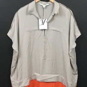 Diane Von Furstenberg Hatsu colorblock tunic shirt dress Sz Medium